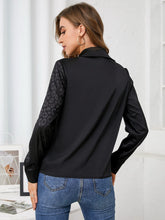 Satin Leopard Jacquard Button Up Shirt